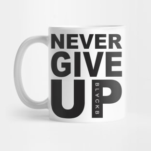 Mo Salah Never Give Up Black Mug